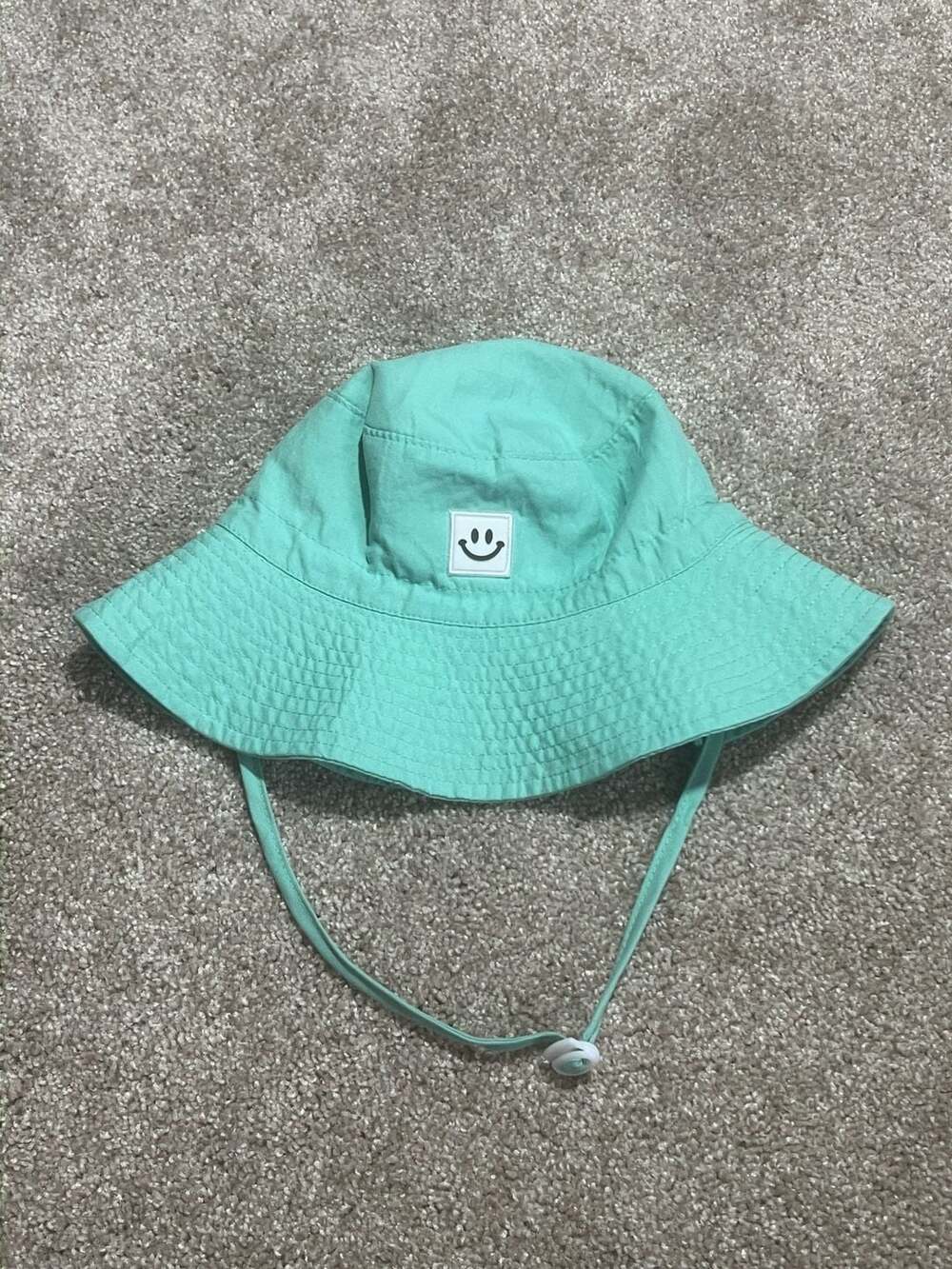 MaxNova Smiley Face Bucket Hat Size 50CM Green UPF 50+ Toddler Sun Hat